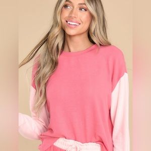 Z Supply Pink Crew Neck Sweater